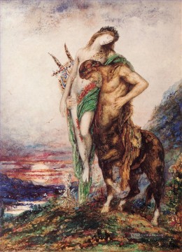  Gustave Maler - The Dead Poet Borne von einem Centaur Symbolismus biblischen Gustave Moreau mythologischen